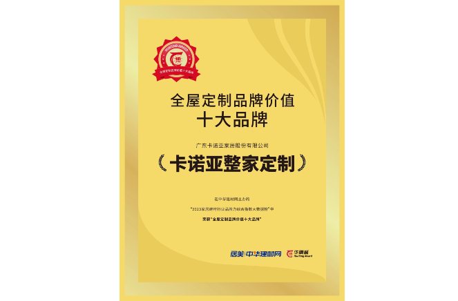 载誉荣耀|卡诺亚获“体育app品牌价值十大品牌”